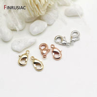 14K Real Gold Plated 10Mm 12Mm Lobster Clasps for Jewelry Making Handmade DIY Bracelets Necklace Clasp Fittings