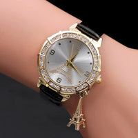 2020 Ladies Watches Fashion Paris Eiffel Tower Watches Women Faux Leather Quartz Watches Relogio Feminino Reloje Mujer Best Gift