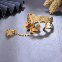 Gold Color Copper Coin Baby Bangles for Kids Cild Dubai Israel Jewelry Gold Cuffbracelet Ring Boys Children Arab Birthday Gifts
