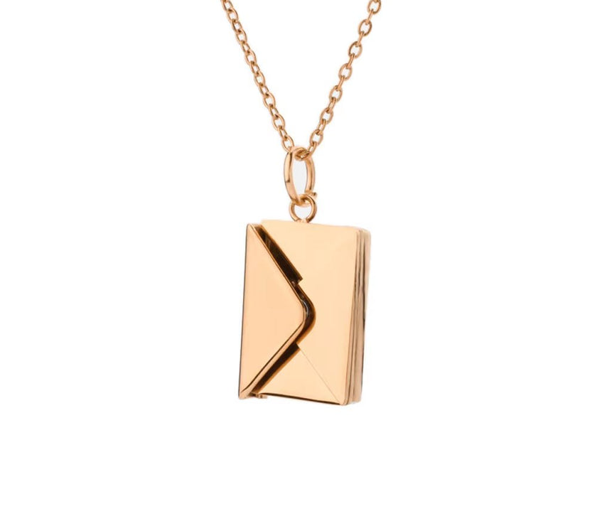 Love Letter Envelope Pendant Necklace Customized Stainless Steel Jewelry Confession Love You for Valentine Day Mother Day