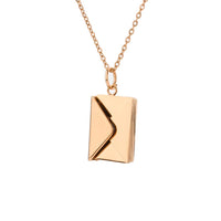 Love Letter Envelope Pendant Necklace Customized Stainless Steel Jewelry Confession Love You for Valentine Day Mother Day