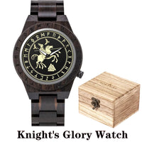 Viking Watches  Wooden Men Watch Top Japanese Quartz Movement Wristwatch with Helm of Awe Runic Circle Fashion Gift Box