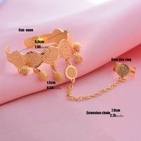 Gold Color Coin Banglesfor Girl Baby Bracelet Islam Muslim Arabic Currency Money Gold Bracelets Bangle Jewelry Birthday Gift