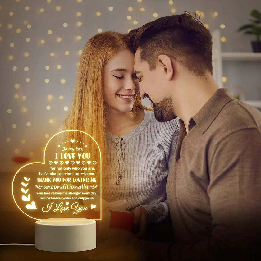 1Pc Romantic Gifts for Her Anniversary, Wife Husband Girlfriend Boyfriend Packed Night Light Best Christmas Gift