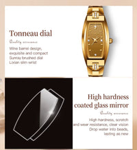 Elegant Gold/Rose Gold Watches for Womens Waterproof Slim Thin Small Wrist Analog Diamond Quartz Ladies Wrist Watches Elegant