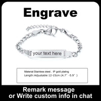 Personalize Name Bracelet for Baby Boy Girl Figaro Chain Smooth Bangle Link Gold Tone No Fade Safty Jewelry 12Cm to 15Cm