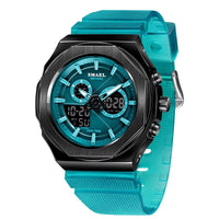 SMAEL Sport Watches Women 50M Waterproof Lady Watches Pink Lover Gifts 8102 Dual Time Diaplay Watches Digital LED Back Light