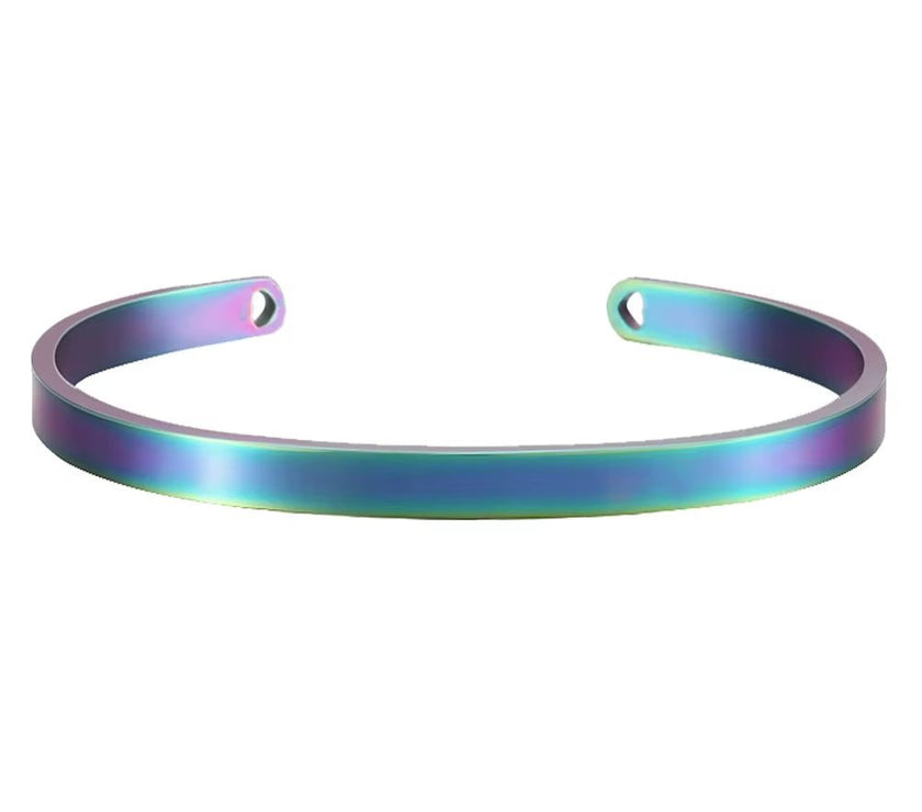 Personnalisé Bracelet for Women Custom Necklace Bar Engraved Name Text Mantra Bangle Cuff Stainless Steel Jewelry for Women Gift
