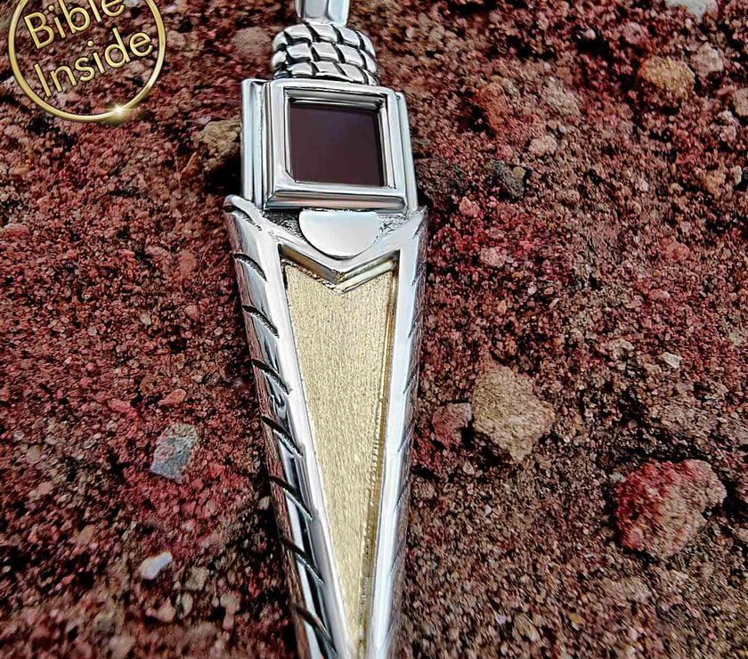 Religious Necklace with the Holy Bible - Guardian Arrow Pendant