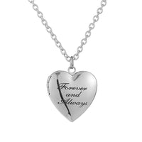 Love Heart Secret Message Locket Necklace Pendant DIY Photo Picture Locket Vintage Gift for Lover Couples Custom Message