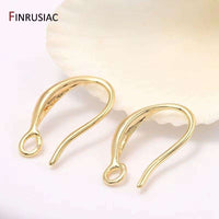 Brass Metal 14K Gold Plated Earring Hooks Accessories Earwires Wholesale Diy Earrings Findings Material