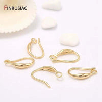 Brass Metal 14K Gold Plated Earring Hooks Accessories Earwires Wholesale Diy Earrings Findings Material