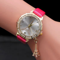 2020 Ladies Watches Fashion Paris Eiffel Tower Watches Women Faux Leather Quartz Watches Relogio Feminino Reloje Mujer Best Gift