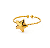 Christmas Zircon Moon Rings for Women Stainless Steel Glowing Moon Star Adjustable Finger Ring Aesthetic Wedding Jewelery Gift Bague Femme