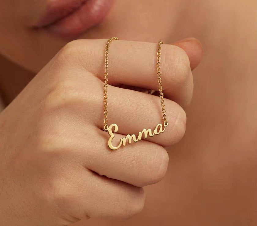 Twisted ETERNAL ROSE Box-Customized Name Necklace & REALROSE Flower Gift Box Heart Customize Jewelry Valentine'S Day Gift for Girlfriend