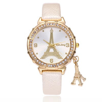 2020 Ladies Watches Fashion Paris Eiffel Tower Watches Women Faux Leather Quartz Watches Relogio Feminino Reloje Mujer Best Gift