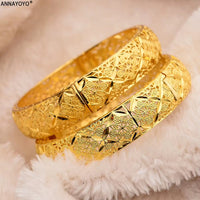 Fashion Accessories New Luxury Gold Color Bangles Women Men Girls Ethiopian African Dubai Wedding Bracelet Pulseras Party Gifts