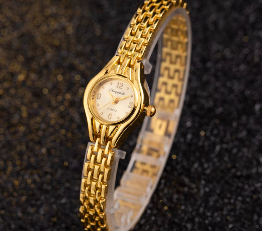 Bracelet Clasp Simple Elegant Small Women'S Watches Luxury Brand Gold Wrist Watches for Women Ladies Quartz Watches for Girls Montre Femme