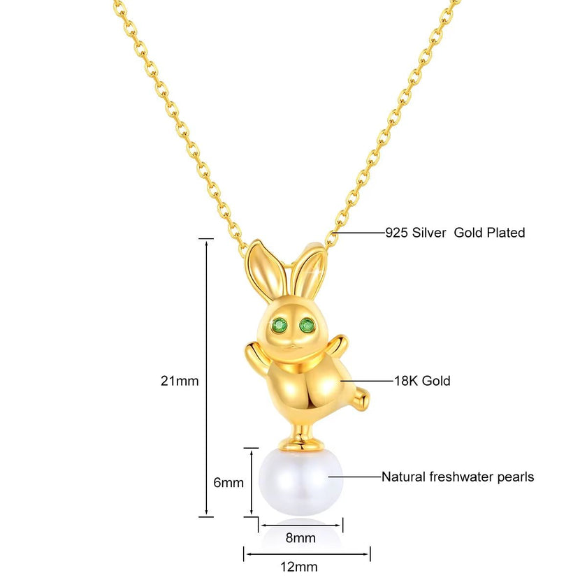 18K Gold Necklace Pendant round Natural Freshwater Pearl AU750 Yellow Gold Pendant Women'S Fine Jewelry Gift with Certificate