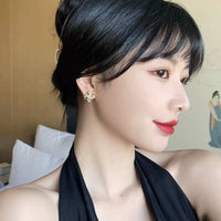 Korea New Fashion Jewelry 14K Real Gold Plating AAA Zircon Luxury Windmill Earrings Elegant Women'S Prom Wedding Accessories