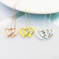 Elegant Customized Name Necklace for Women Stainless Steel Heart Carving Pendant Family Jewelry Choker Girlfriend Gift Bijoux Femme