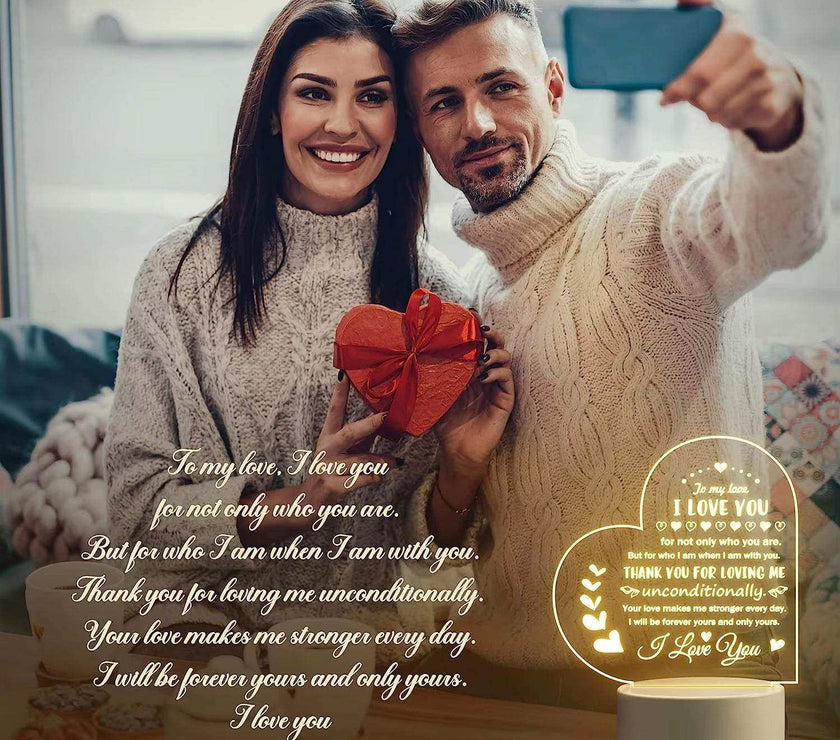 1Pc Romantic Gifts for Her Anniversary, Wife Husband Girlfriend Boyfriend Packed Night Light Best Christmas Gift