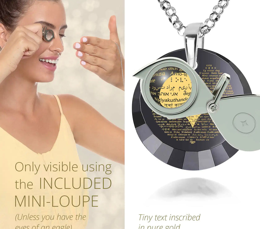 Silver I Love you Necklace