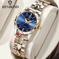 B5552 New Luxury Brand Quartz Womens Watches 30M Waterproof Luminous Date Wristwatch Fashion Business Womens Watches