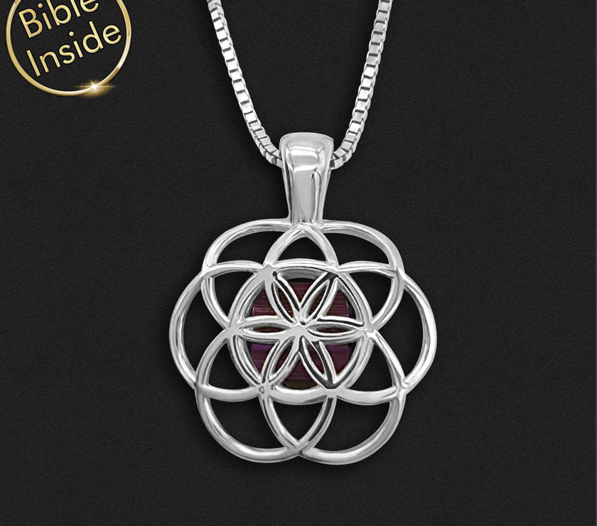 Timeless Bible Necklace with the Seed of Life - Harmony Pendant