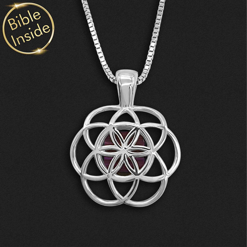 Timeless Bible Necklace with the Seed of Life - Harmony Pendant