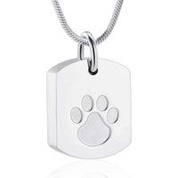 Cremation Jewelry Urn Pendant Necklace for Pet Dog Cat Ashes 316L Stainless Steel Customized Gift to Women Men Keepsake Jewelry