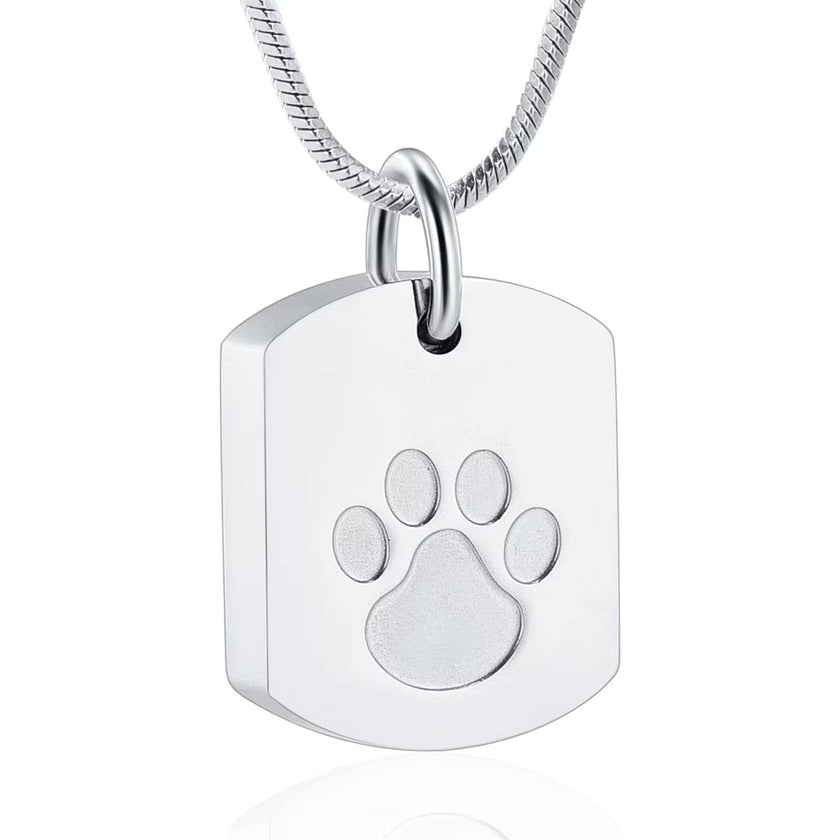 Cremation Jewelry Urn Pendant Necklace for Pet Dog Cat Ashes 316L Stainless Steel Customized Gift to Women Men Keepsake Jewelry