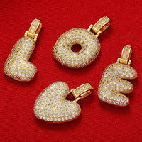Women ZHUKOU Delicate and Fat 26 Gold Color Letter Pendant for Women Handmade DIY Necklace Earrings Jewelry Accessories Mode: VD614