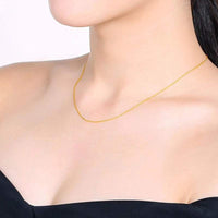 YUNLI Real 18K Gold Necklace Match Pendant Chain Solid AU750 Chopin Chain for Women Fine Jewelry Wedding Gift