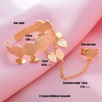 Gold Color Copper Coin Baby Bangles for Kids Cild Dubai Israel Jewelry Gold Cuffbracelet Ring Boys Children Arab Birthday Gifts