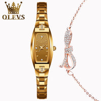 Elegant Gold/Rose Gold Watches for Womens Waterproof Slim Thin Small Wrist Analog Diamond Quartz Ladies Wrist Watches Elegant