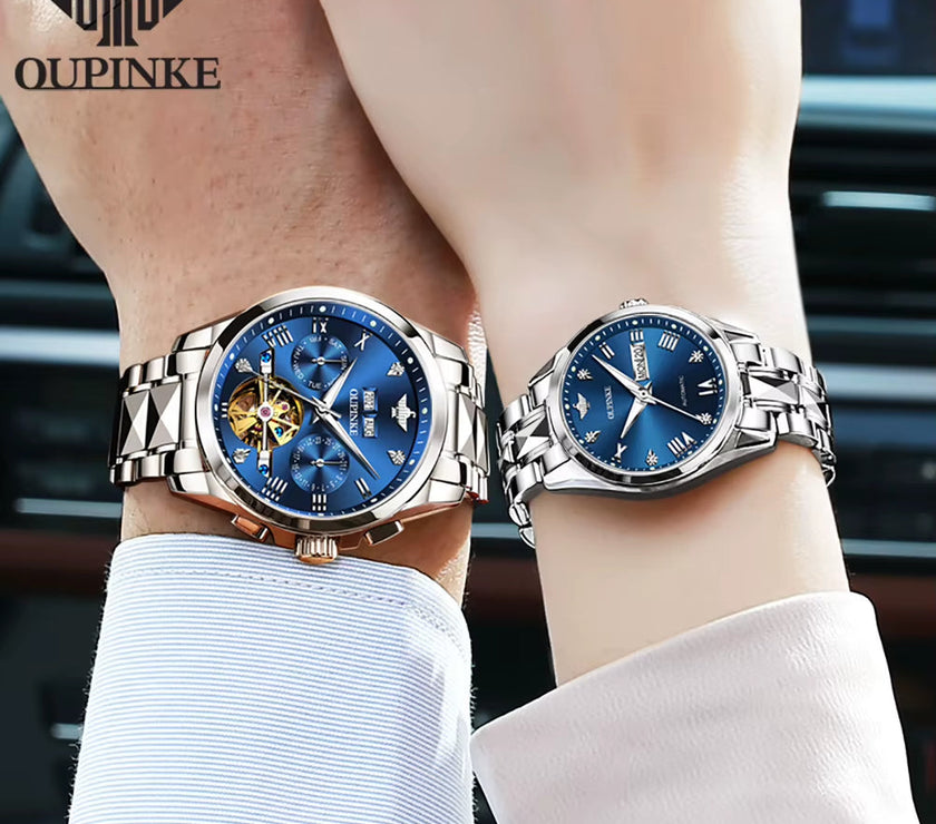 TOP Luxury Brand Couple Watches Pair for Men and Women Automatic Mechanical Lover'S Watches Waterproof Couple Watch Set