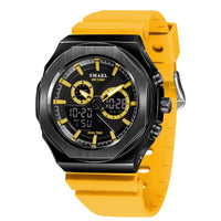 SMAEL Sport Watches Women 50M Waterproof Lady Watches Pink Lover Gifts 8102 Dual Time Diaplay Watches Digital LED Back Light