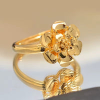 Bridal Wedding Jewelry Annayoy Dubai African Small Gold Color Rings for Women Girls Arabian Middle East Jewellery Little Bangs Woman Mama Best Gifts
