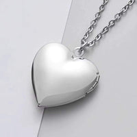 Love Heart Secret Message Locket Necklace Pendant DIY Photo Picture Locket Vintage Gift for Lover Couples Custom Message