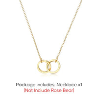 Women's Red Eternal Rose Teddy Bear with Stainless Steel Custom Names Necklace Jewelry Gifts Set for Woman Valentine'S Gift