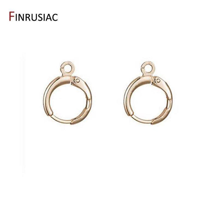 Brass Metal 14K Gold Plated Earring Hooks Accessories Earwires Wholesale Diy Earrings Findings Material