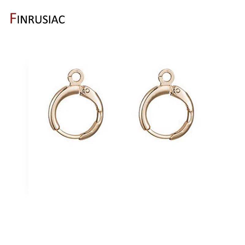 Brass Metal 14K Gold Plated Earring Hooks Accessories Earwires Wholesale Diy Earrings Findings Material