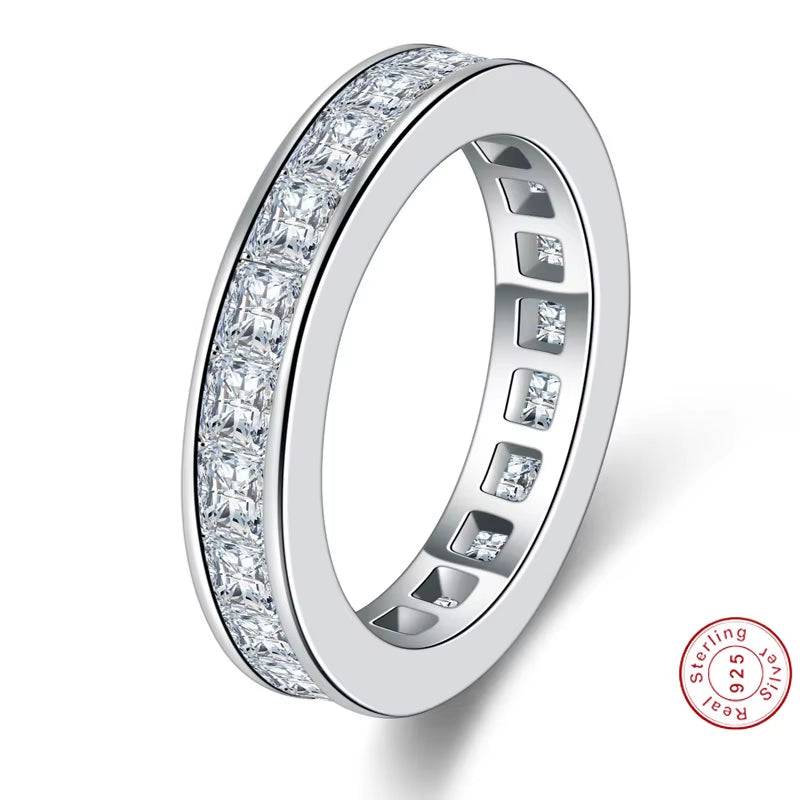 100% Real Natural Moissanite Ring for Women Fine Anillos De Bizuteria 925 Jewelry 18K Gold Ring with Box