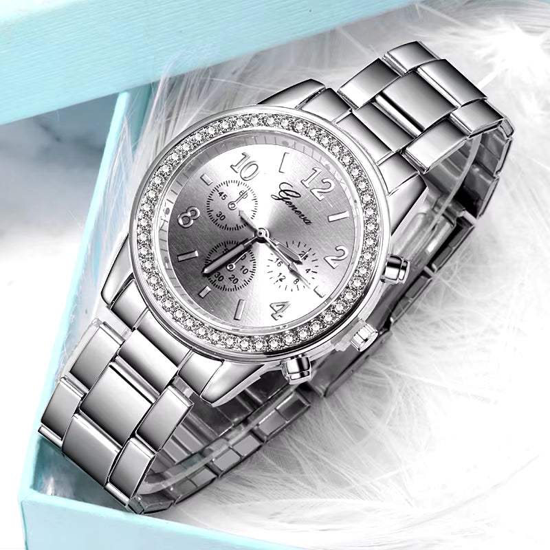 Women'S Watches Geneva Classic Luxury Rhinestone Watch Women Watches Ladies Fashion Gold Watch Clock Reloj Mujer Montre Femme