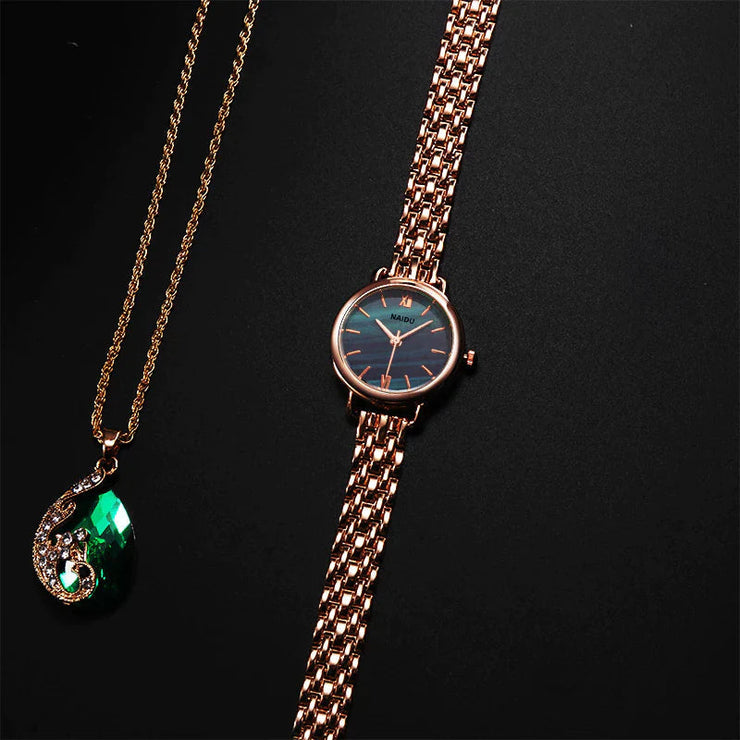 Luxury Women Watches New NAIDU Rose Gold Silver Ladies Bracelet Watch Womens Quartz Dress Wristwatch Feminino Reloj Mujer Kol Saati