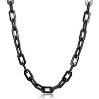 Thick Flat Rounded Rectangle Gold-Color Link Chain Necklace Men Women Stainless Steel Fashion Jewelry 1 Piece