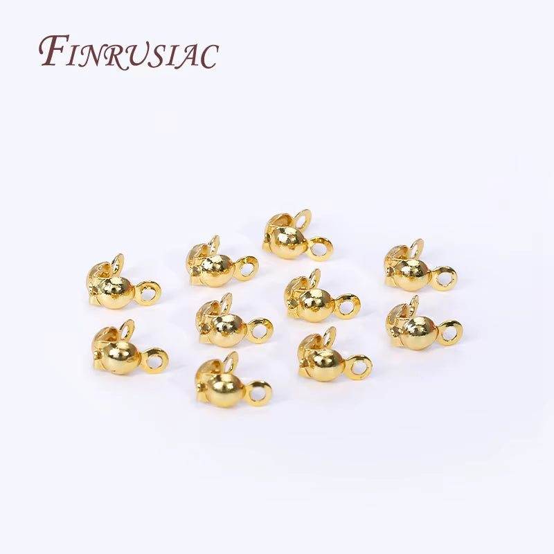 Supplies for Jewelry Wholesale 18K Gold Plated Lobster Clasp with Extension Chain,Ball Head Pin,Crimp Beads,Bead Tips,Jump Ring