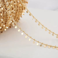 Brass 14K Gold Plated Star Heart Charms Bead Chain Satellite Cable Link Chains Diy for Women Necklace Bracelet Jewelry Making