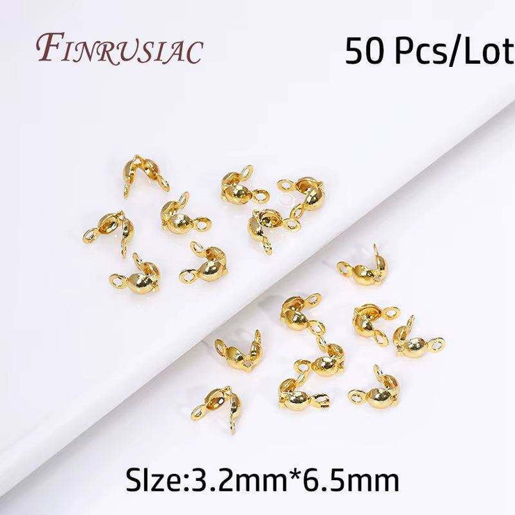 Supplies for Jewelry Wholesale 18K Gold Plated Lobster Clasp with Extension Chain,Ball Head Pin,Crimp Beads,Bead Tips,Jump Ring